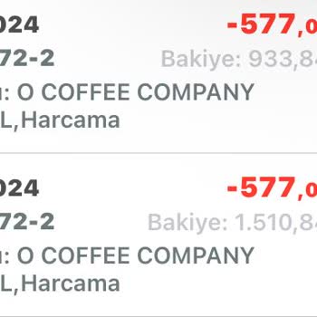 O Coffee İki Kez Para Çekimi