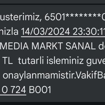 VakıfBank Sözde Güvenlik Gerekçesiyle İşlemi Onaylamıyor