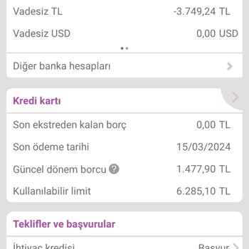 Enpara Kredi Kartı Nakit Avans Limiti Kapalı