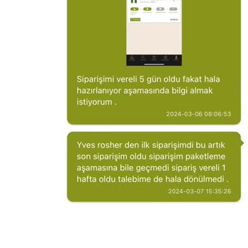 Yves Rocher Sipariş Oluşturma Fiyaskoluğu
