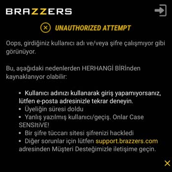 probiller.com Brazzers Üyeliğime Giriş Yapamıyorum