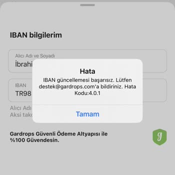 Gardrops Paramı Çekemiyorum Z