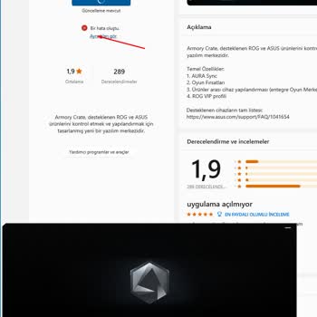 Asus Bilgisayar Asus Armoury Crate Yüklenmiyor Hataları Bitmiyor