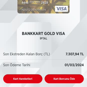 Ziraat Bankası Kredi Kartı Borcu