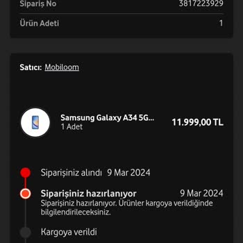 Vodafone Yanımda Stokta Olmayan Bir Ürünü Satışa Çıkarmak.