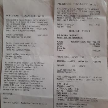 MoneyPay Yükleme İşlem Hatası
