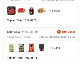 Migros'un Kafaya Göre Siparişi İptal Etmesi