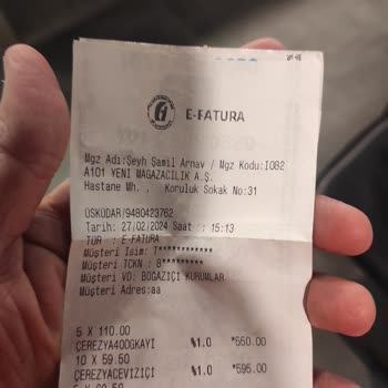 A101 Alınan Ürünün E-fatura Da Görünmemesi
