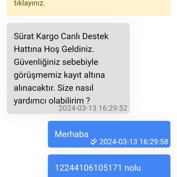 Sürat Kargo Gönderiyi Teslimata Çıkardığı Halde Teslim Etmedi.
