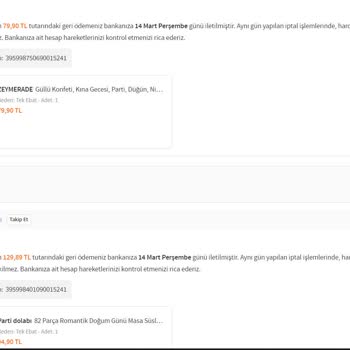 Trendyol  Engelli Olduğumdan İademi Yapmamakta