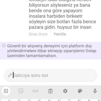 Dolap Satıcısının Hakaret Mesajları