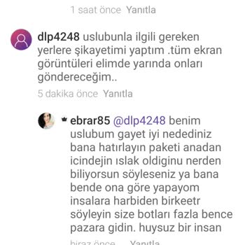 Dolap Satıcısının Hakaret Mesajları
