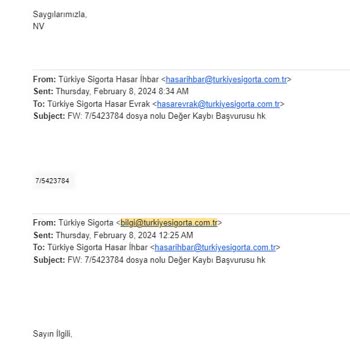 Türkiye Sigorta Değer Kaybı Ödememesi