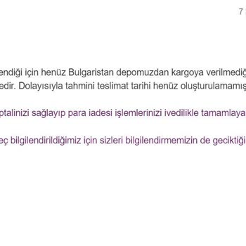 Jysk Ürün Teslimatında Yaşanan Gecikme Ve İletişim Sorunu