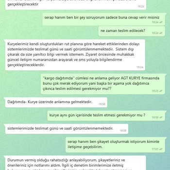 AGT Kurye 5 Gündür Dağıtımda Olan Ürünü Teslim Etmiyor