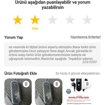 Trendyol'a Yorum Beğendirememek