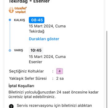 İstanbul Seyahat Saat Değişikliğinin Bildirilmemesi