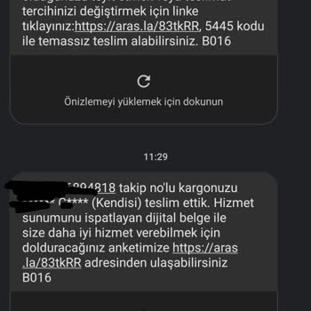 Aras Kargo Teslim Edildi Yalanı
