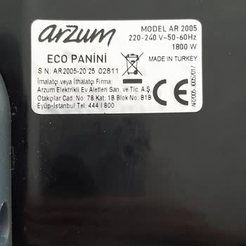 Arzum Yetkili Servisi Ve Müşteri Hizmetleri Şikayet.