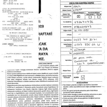 A101 Volta Motorumu Teslim Etmiyor