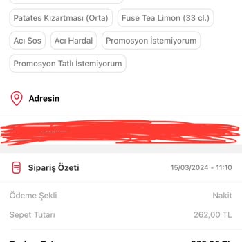 Abidinpaşa Burger King'de Rahatsız Edici Kurye Deneyimi