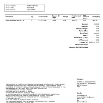 Guess Gümrük Vergisi Ve Gecikmiş Kargo