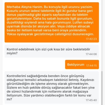 Migros Sanal Market Ayıplı Ürün Değişimi
