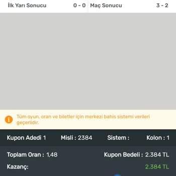 İddaa Kazandığım Paramı Aldı.