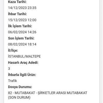 Quick Sigorta 0 Kusur Oranlı Dosyanın Reddedilmesi