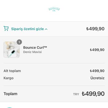 Parlakpati.com sitesinde Bounce Curl Tarak İçin Geri Dönüş Yapılmaması