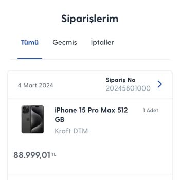 Turkcell Pasaj Telefon Siparişimi Yanlış Fiyattan Dolayı İptal Etti