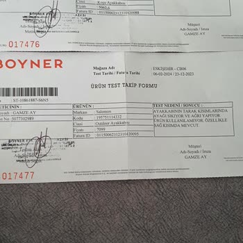 Salomon Ayakkabı Geri İade Alınmaması