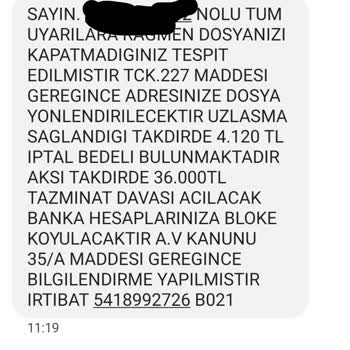 MAVISTIC (SMS) Sorumluluk Kabul Etmiyorum