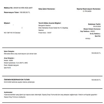 Mercedes-Bostancı Mengerler Araç Teslimat Mağduriyet Şikayeti