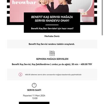 Sephora Benefit Kaş Bar Kaba Muamele