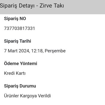 Zirve Takı Gönderilmeyen Ürün Ve Stokta Olmayan Ürünün Satışının Yapılması.