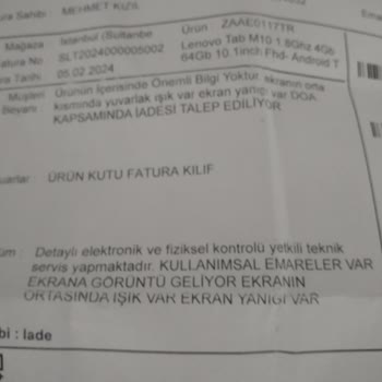 Vatan Bilgisayar'dan Aldığım Tabletten Yaşadığım Sıkıntı