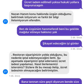 Getir Bana Tanınan Sürede Yemek Getirmedi Ücret İadem Yapılmadı
