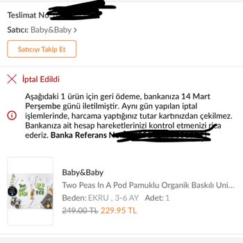Trendyol Baby&baby Mağazası Siparişimi İptal Edip Fiyat Yükseltti