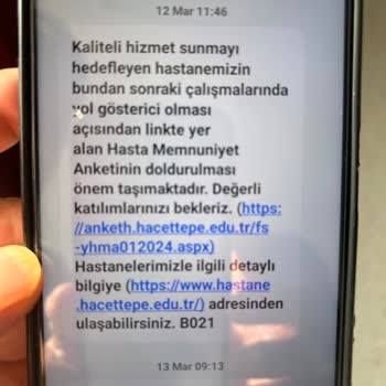 Hacettepe Üniversitesi Hastanesi Hasta Memnuniyet Anketi
