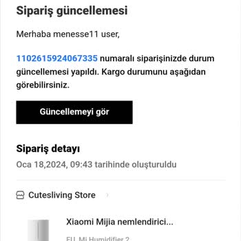 Aliexpress Gümrükte Kalan Ürün