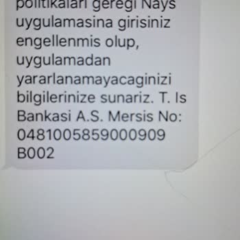 Nays, Kaldırılmayan Uygulama Blokesi