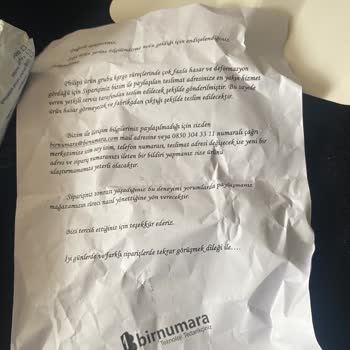 Birnumara.com Birnumara Ürün Değil Kağıt Yollayan Bir Firma