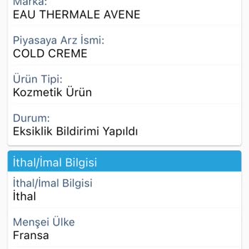 Avéne Ürün Eksiklik Bildirimi Yazısı