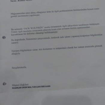 Boyner- Korupark Mağazası Kusurlu Ürünün Arkasında Durmadı.