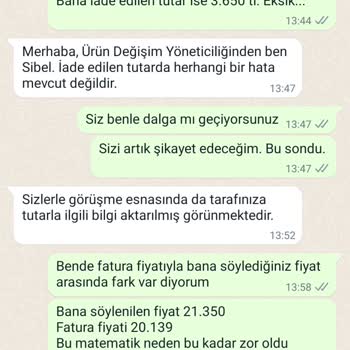 Arçelik Eksik Para İade Etti Ve Objektif Açıklama Yapamıyor!