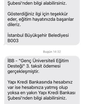 İBB - İstanbul Büyükşehir Belediyesi Burs Parasının Yatırılması