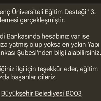 İBB Genç Üniversiteli Burs Sorunu