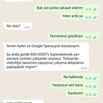 WhatsApp Rahatsız Edici Mesaj