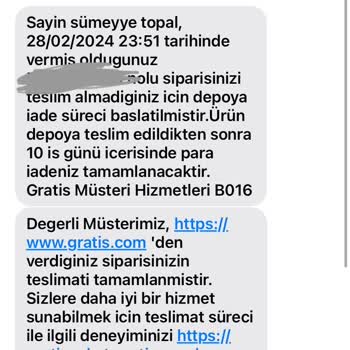 Gratis'te Bekleyen Sipariş Hayal Kırıklığı